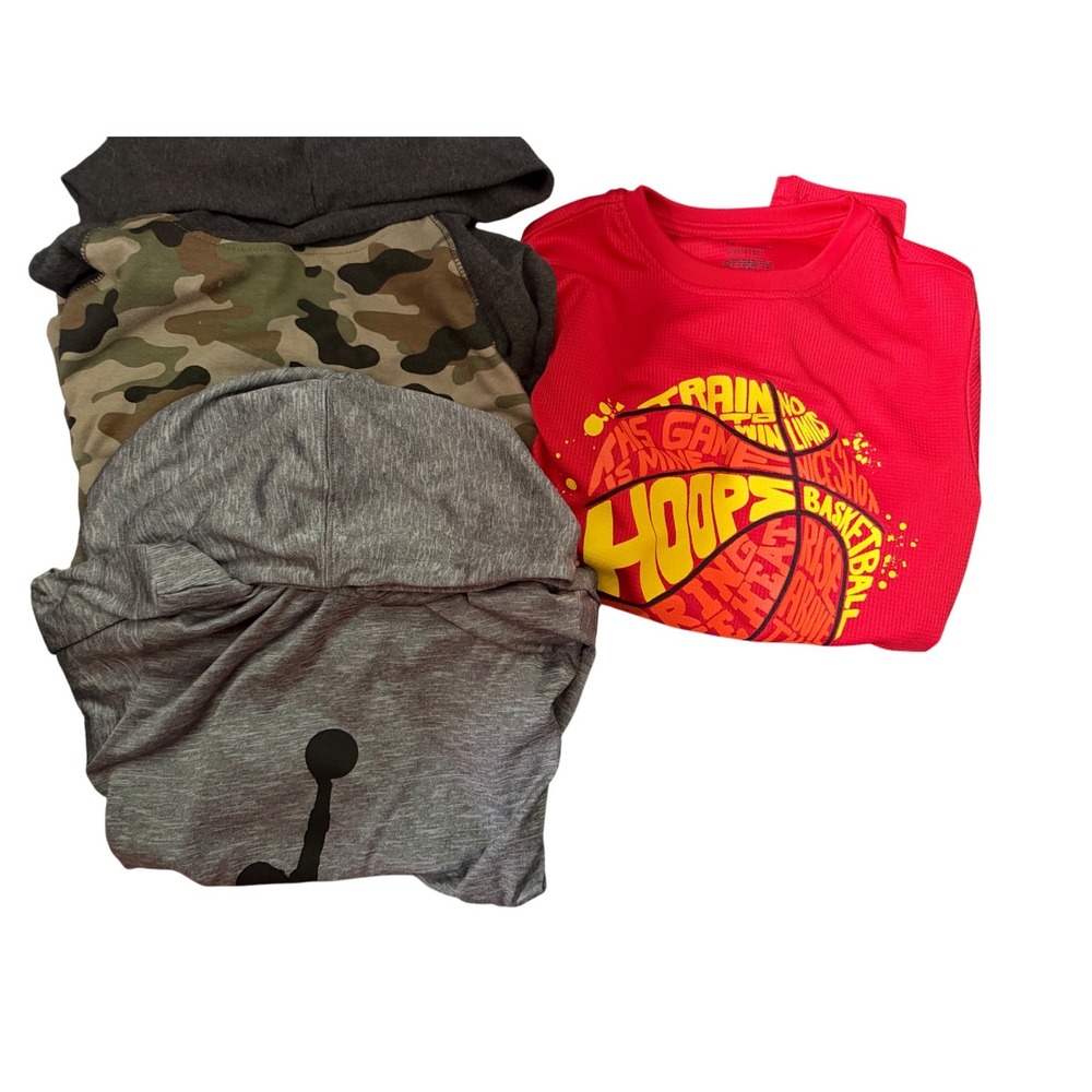 BoyJordan,Wonder,Tek Gear Boys Size 10-12 Red Grey Camo Excellent 3pc Lots